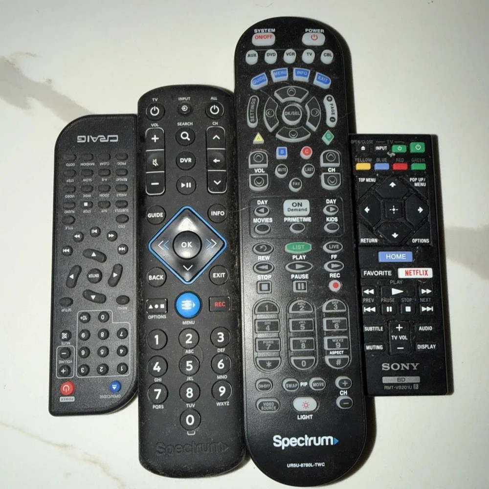 Lot Of 4Remotes Sony Craig Spectrums -UNTESTED